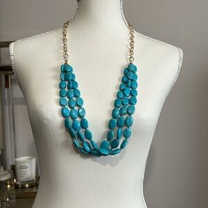 NWT Peyote Bird Genuine Turquoise Multi-Strand Necklace gorgeous southwest glam